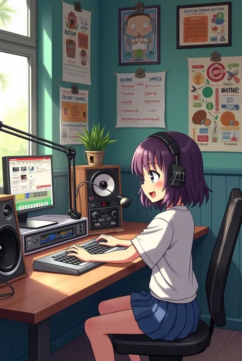 School radio at snack time with programs made by the students 