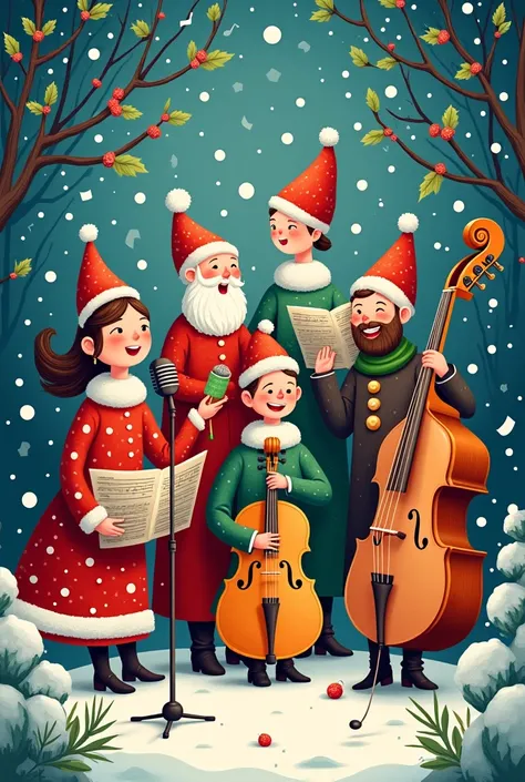 Christmas music poster
