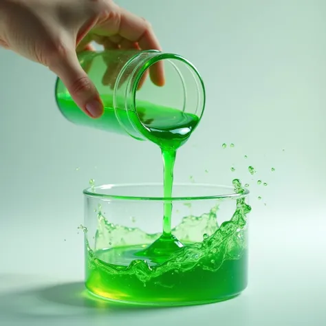 mix the green mixture into the resin