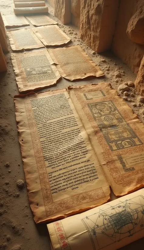 newly found great and ancient revelatory writings ,  that reflect the beliefs and practices of the community that inhabited Qumran.