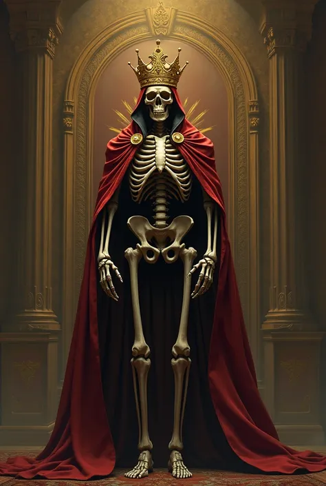 Skeleton King with Golden Crown