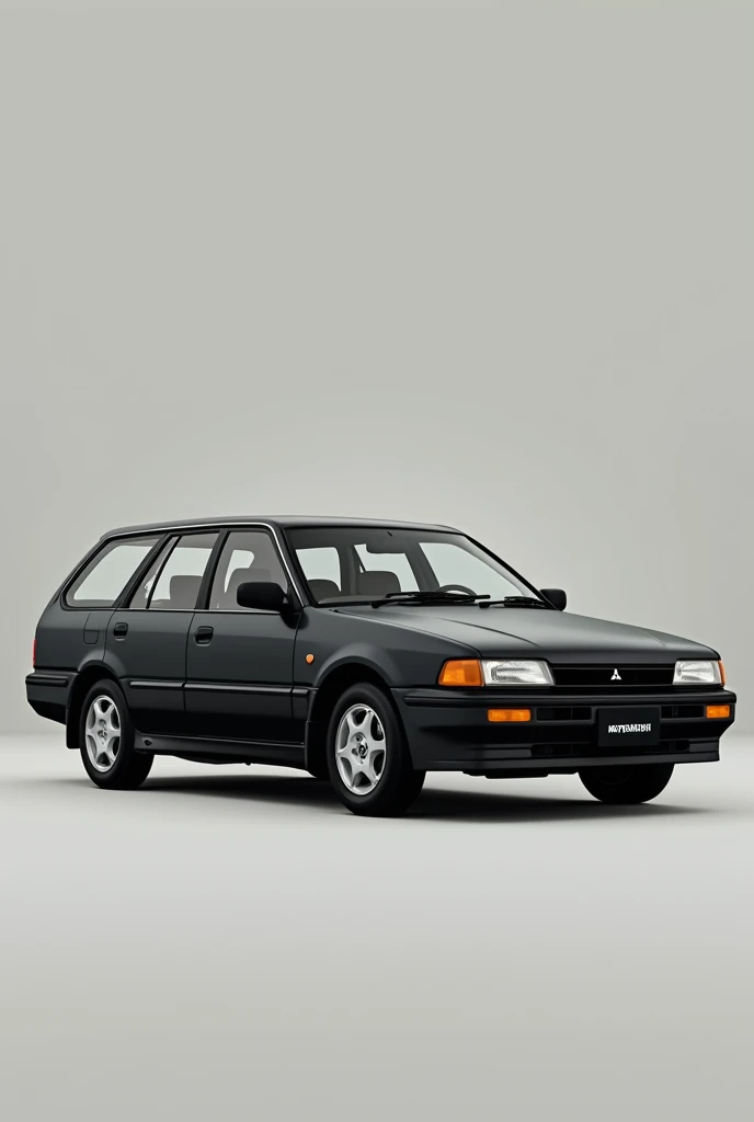 Mitsubishi lancer wagon 91, color negro mate, de lado