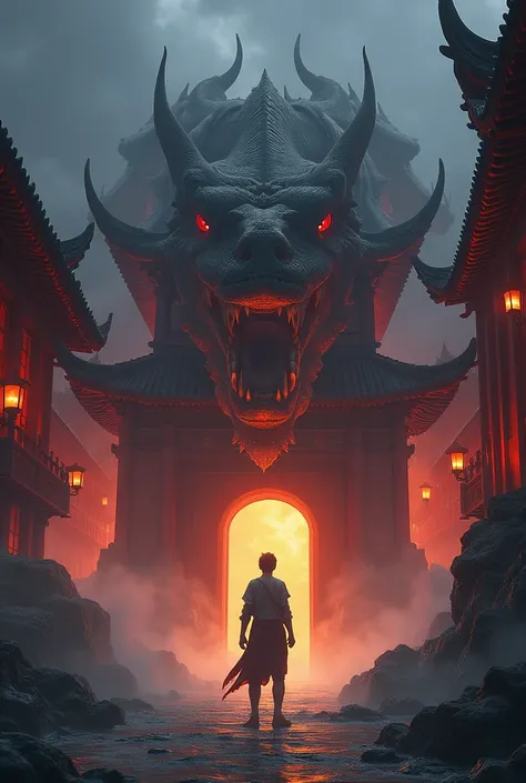  This picture shows a fantastical and exciting scene, with many interesting details. :

dragon: dragonในภาพดูมีพลังและน่าเกรงขาม อยู่เหนืออาคาร มีการออกแบบที่ละเมียดละไม สื่อถึงความยิ่งใหญ่และอิทธิพล

อาคาร: . The buildings in the picture have traditional ...