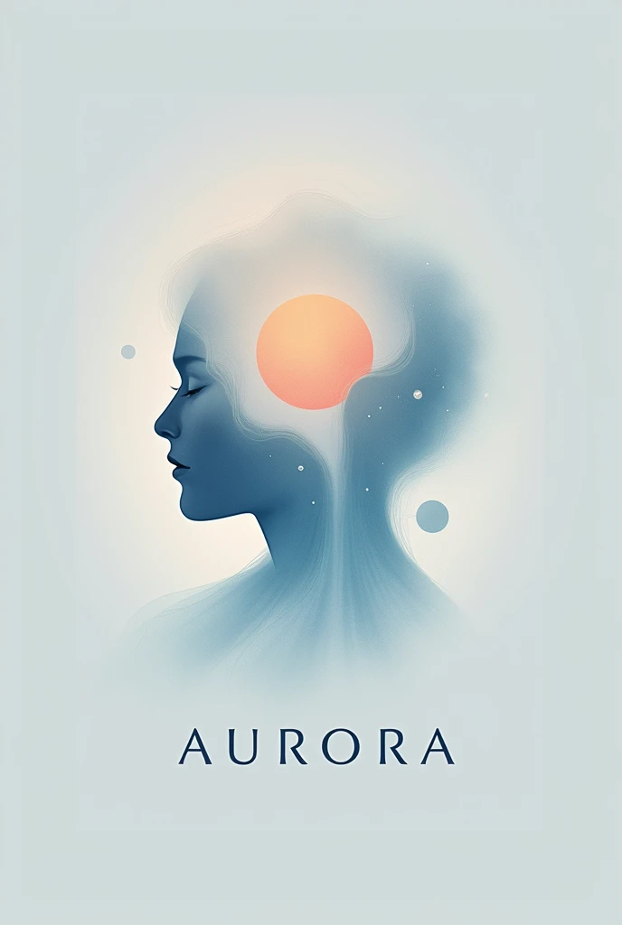 A typical logo for a company that uses artificial intelligence to provide psychological assistance and is called Aurora