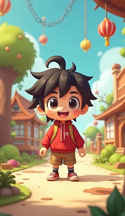 rens play area in chibi 3D style