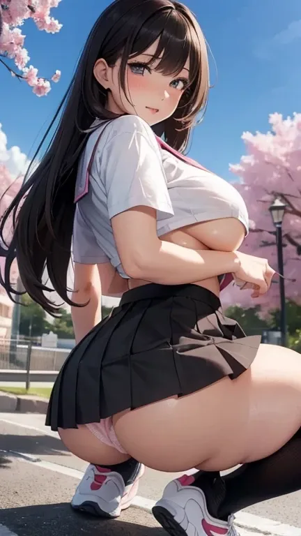 PERFECT MASTERPIECE, EXTREMELY DETAILED CG UNITY 8K UHD QUALITY RESOLUTION WALLPAPER, PHOTOREALISTIC, RAW PHOTO, PERFECT PHOTOGENIC CLARITY, OFFICIAL ART, SHINY REALISTIC SKIN, HYPER-DETAILED, HYPER-REALISTIC, The most beautiful and sexy school girl, very ...