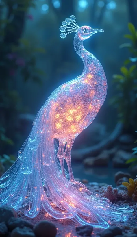 Prompts

Beautiful translucent glass peacock glowing inside, glowing lights, made of clear delicate glass, magical glow, vibrant whimsical colors, painterly, epic, majestic, fantasy art, cover art, dreamy, graphic illustration, comic art, graphic novel art...