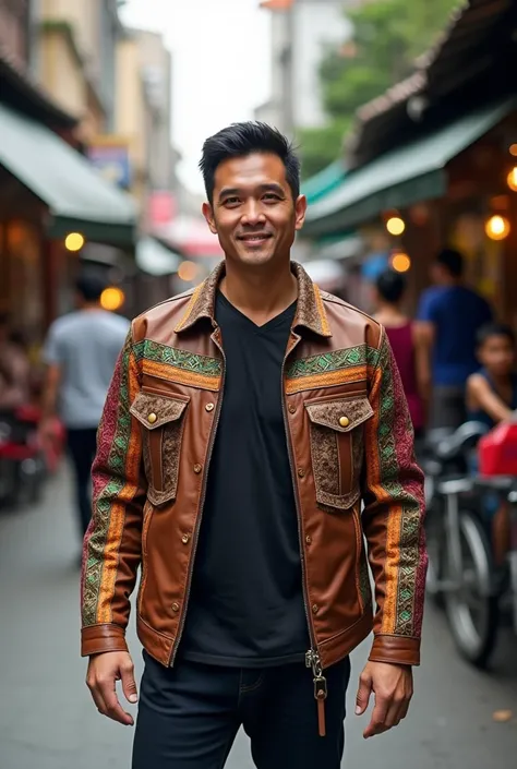 A guys wearing a jacket original, a Malaysia men, around 30-40