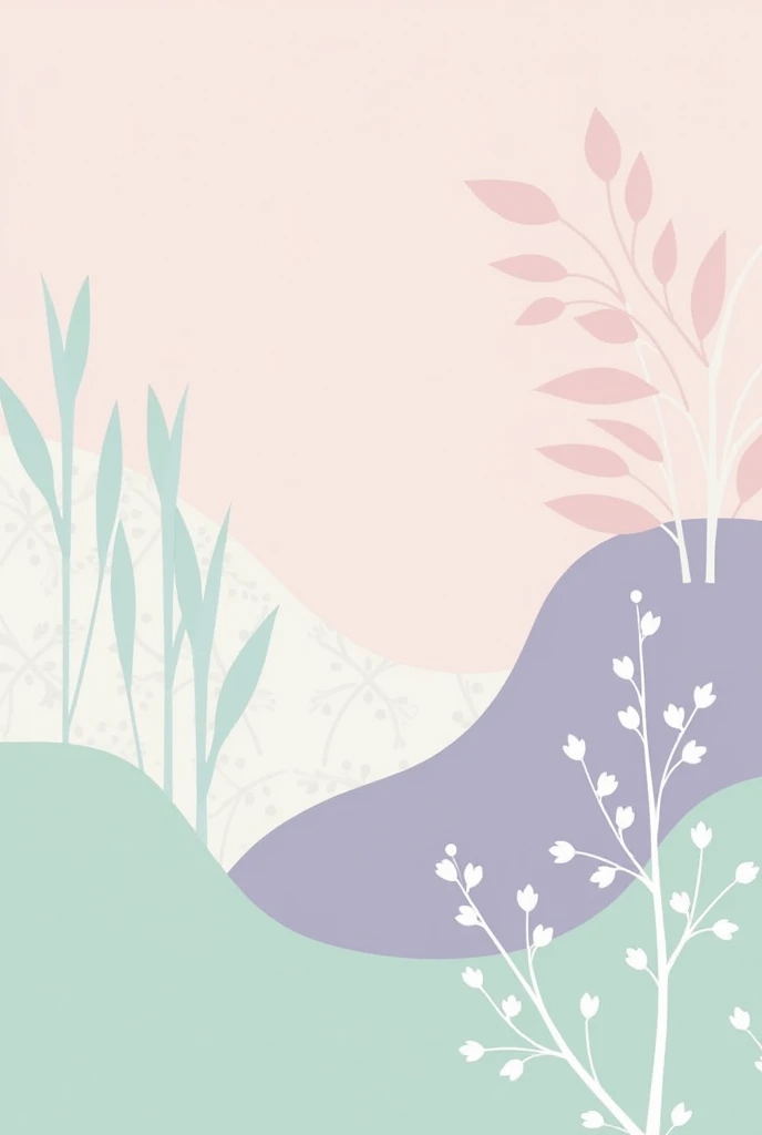 Create  a modern cover photo for a prayer book journal color scheme of pink, Lavender and mint green 