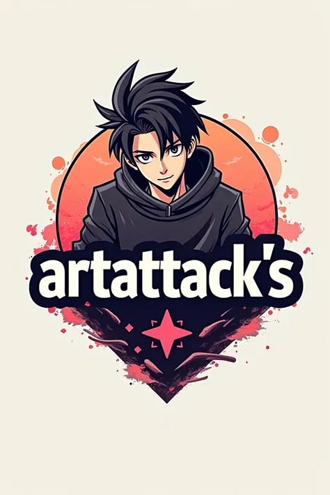  An artistic logo with ren and the name in the center "artattacks "