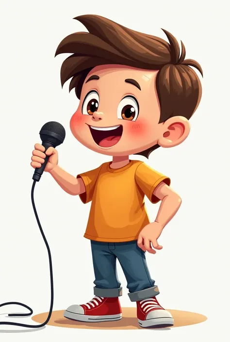 One 2D Boy And In Boy Hand Mic And Write Explain Factos Below Of Boy 