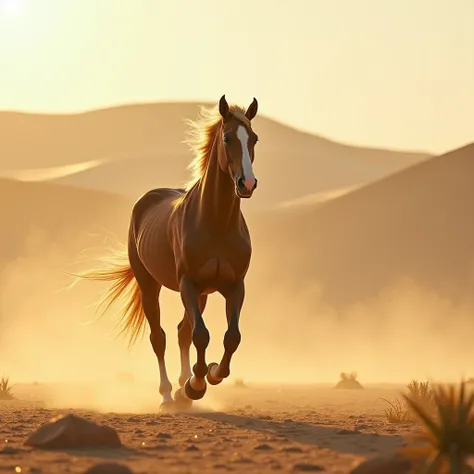 Give me a image horse walk stet sand background 