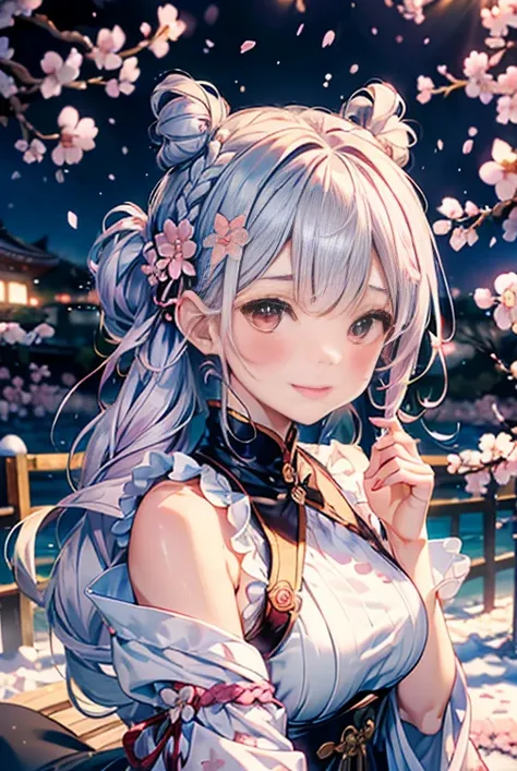 (  lets take a peek at the viewers  :1.3),( 3d animation:1.3),(((Cherry Blossom Snowstorm:1.5,Cherry blossom petals:1.5)))，((King of Steampunk :1.2))，( Costume with Cute Pastel Details ),(Enchanting Cosplay Outfits ),((Fox Ears)),(  shows the subject three...