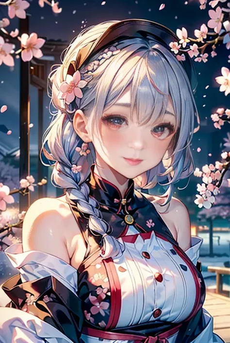 (  lets take a peek at the viewers  :1.2),( 3d animation:1.2),(((Cherry Blossom Snowstorm:1.5,Cherry blossom petals:1.5)))，((King of Steampunk :1.2))，( Costume with Cute Pastel Details ),(Enchanting Cosplay Outfits ),((Fox Ears)),(  make the subject look t...