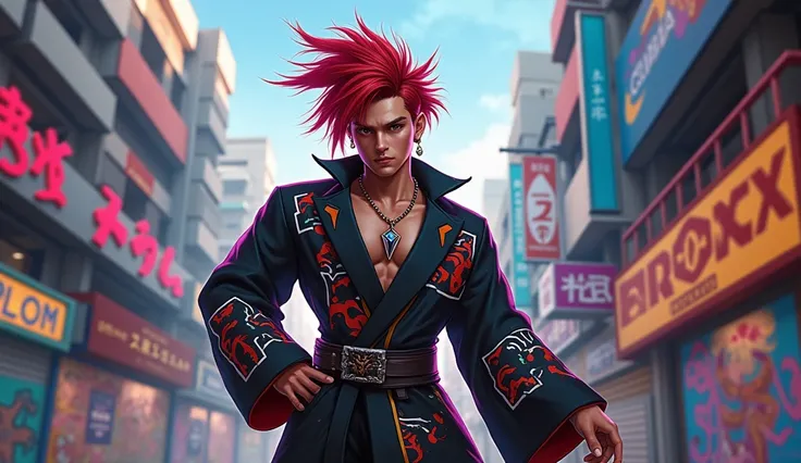  League of Legends , splashers, rakan , urban, Graffiti,  modern Japanese clothing , estilo de league of legends,  Best Quality ,