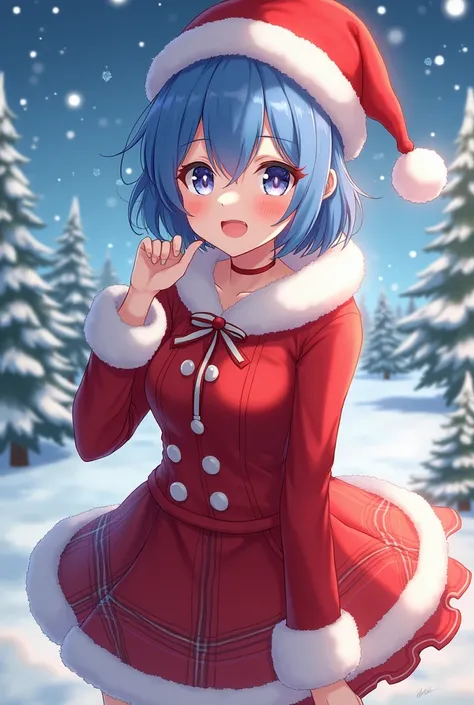 You can create Rem for me with short hair in Christmas clothes  