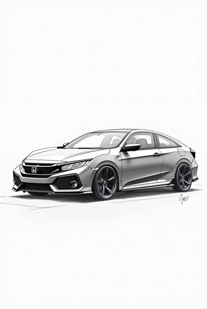 Honda civic 2017 g9 model in drawing