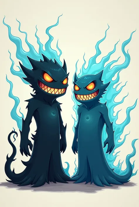 Evil carbon and oxygen with a lot of power easy cartoon