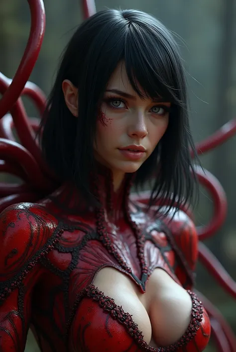 (Carnage), (ultra real), (figure), (High resolution), (8K), (very detailed), (Best figure), (detailed and beautiful eyes), (highest quality), (Super detailed), (masterpiece), (wallpaper), (detailed face), Generate a highly realistic image of Kerrigan, Quee...