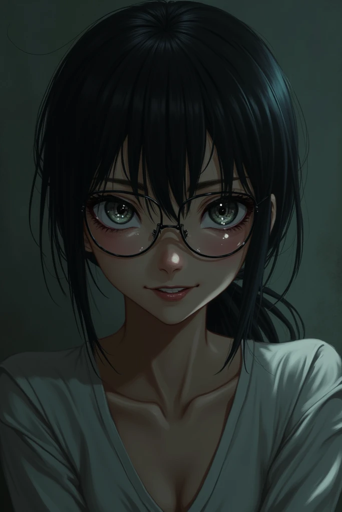 Yandere girl with glasses