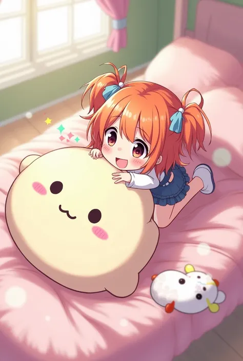 Cute anime girl humping pillow