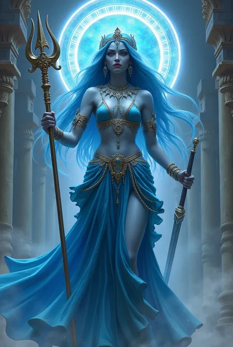 Hindu is also good ,กรีกancientโรมัน ,ancient,  Blue Figure,Hand Trident ,dagger  ,  girl,  girlผมยาว, 