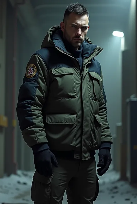 Winter jacket for security guard 
Give a combat shade