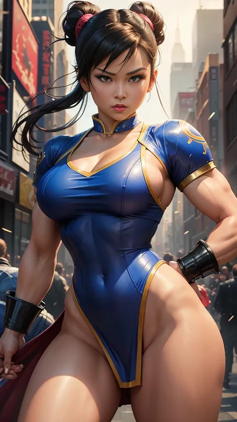 Storm Street Fighter Chun-Li in Battle Costume New York, beautiful, sexy 