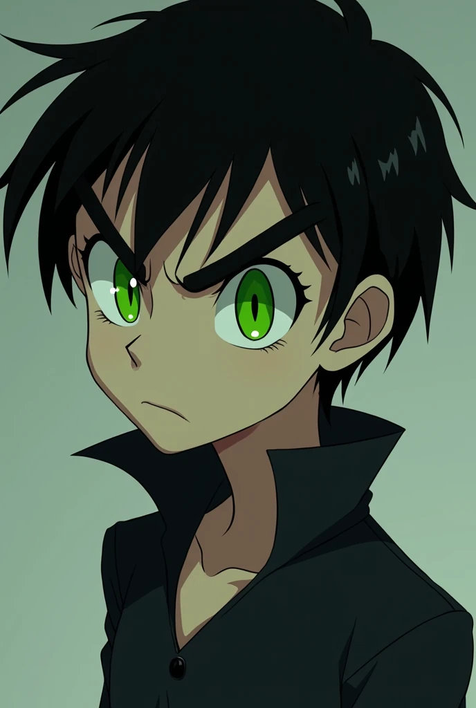 Anime black humor sarcasm of green eyes 