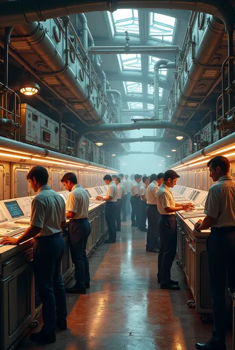 Workplace with a diversity on a ship
