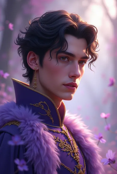 Prince　fantasy　Purple　Close up　