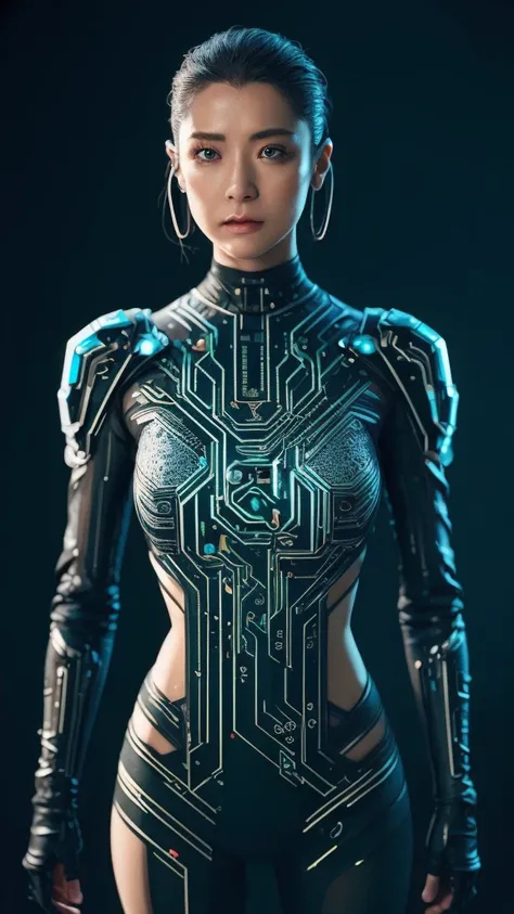 ((top-quality)), ((​masterpiece)), (detaileds:1.4), 3d, Beautiful Cyberpunk Woman Image,HDR(HighDynamicRange), ray tracing ,NVIDIA RTX,Hyper-Resolution,Unreal 5,sub-surface Scattering,PBR Texturing,Postprocess,Anisotropy Filtering,depth of fields,Maximum c...