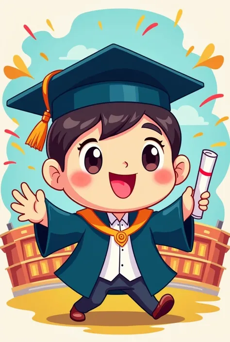 Graduated 
khonkaen university 
cartoon chibi