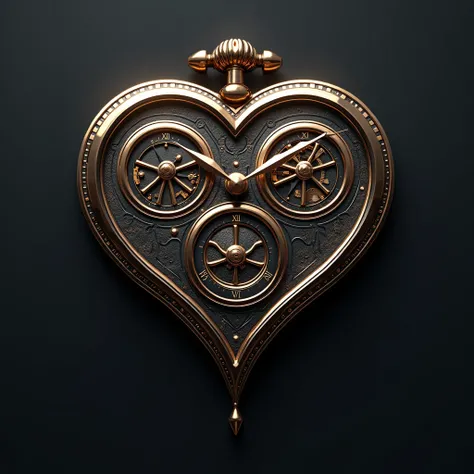 Logo of a heart-shaped watch ,   Best Quality , Detail, HD model, 