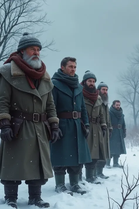 Some men in winter 