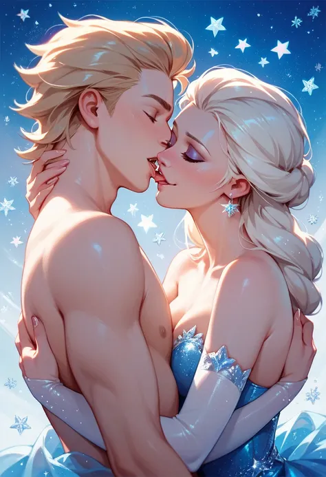 elsa as porn star, erotic, passionate