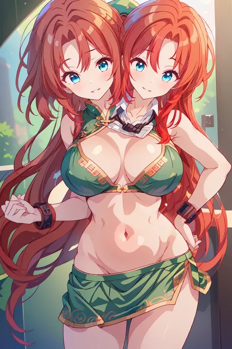 (masterpiece, best quality),best quality, (ultra-detailed), (3heads:1.5), 1girl, (ultra-detailed), (3heads:1.5), 1girl, (hong meiling:1.3), masterpiece, (best quality:1.5, highres, UHD), highres, absurdo, ultra detail, ultra quality, Ultra resolution, gree...