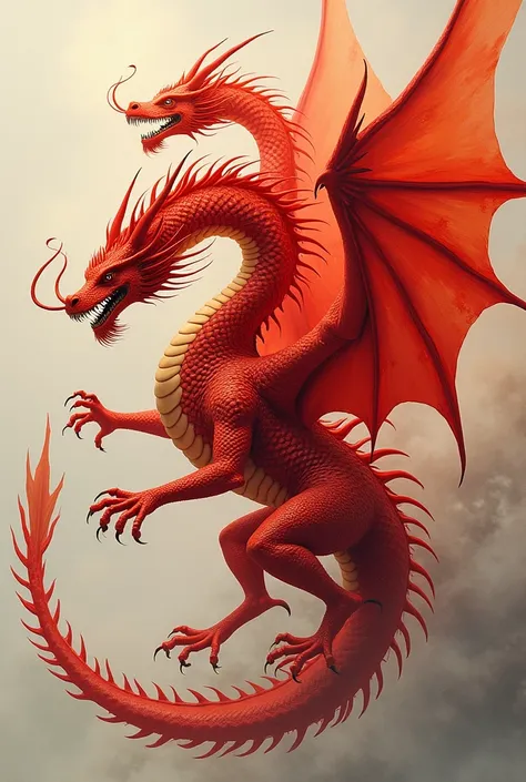 Seven-headed red dragon