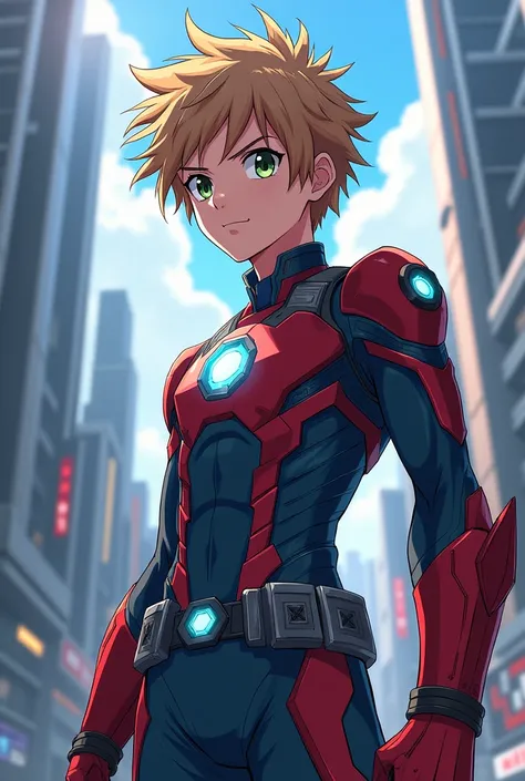 Create a anime character for a movie boy and avengers