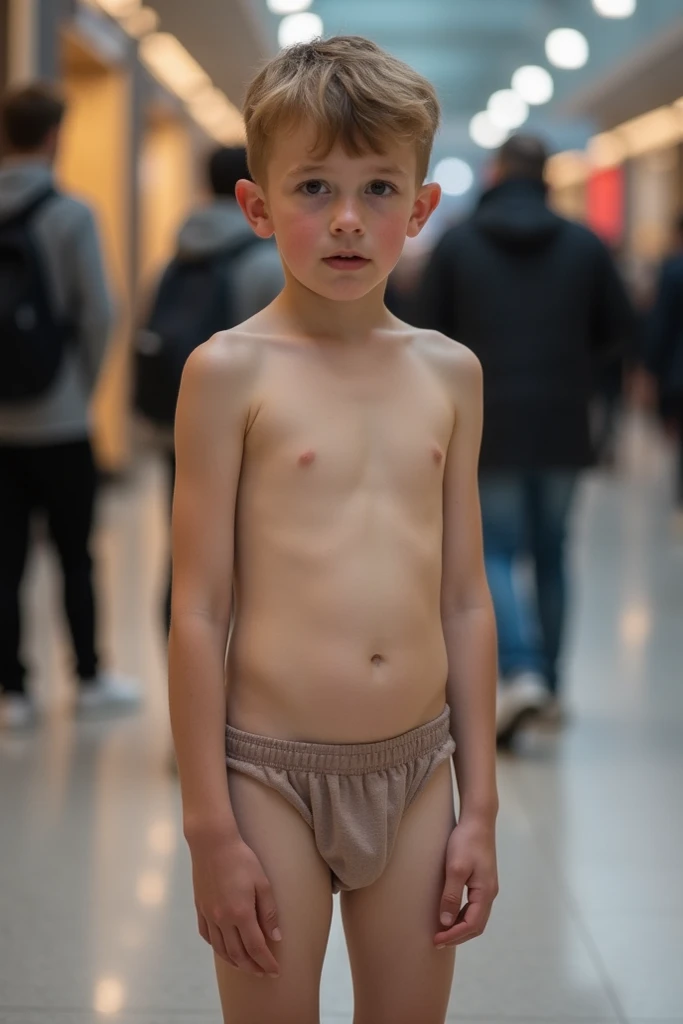 19-year-old boy without clothes and with his cock standing in public embarrassed 