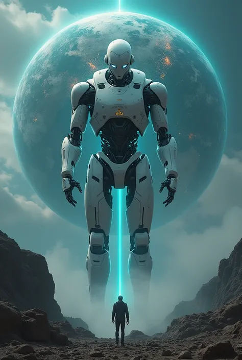 an image showing in fututre, year 3024, AI robots and AI technology takeovering the world and controlling the entire planet and using humans to complete works and using them to test new experiments, and torturing them for entertainment, takeovering the ent...