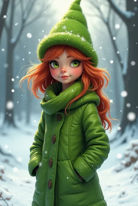 Grinch girl in the snow with first name Elisa 