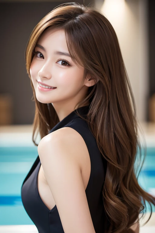 Tabletop, Best Quality, Realistic, Very detailed, finely, High resolution, 8K wallpaper, 1. Beautiful woman,, Light brown messy hair, Wearing a business suit, Sharp focus, Perfect Dynamic Composition, finelyて美しい目, Thin Hair, Detailed and Realistic skin tex...