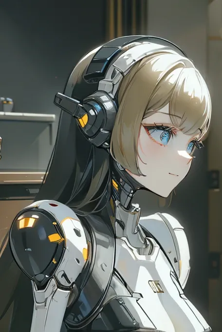 (masterpiece),(Highest quality),(Super detailed),(Best illustrations),(Best Shadow),(Absurd),(Detailed Background),(so beautiful), 16K, 8K, 4K,(Best Shadow),robotization,woman ,big bust,Robot Joint ,Metal skin,Black robot Suit,long hair,a black robot suit ...