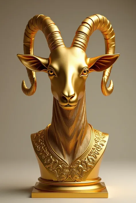 A goat award will be made with the head of the goat.full Golden collar