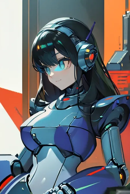 (masterpiece),(Highest quality),(Super detailed),(Best illustrations),(Best Shadow),(Absurd),(Detailed Background),(so beautiful), 16K, 8K, 4K,(Best Shadow),robotization,woman ,big bust,Robot Joint ,Metal skin,Black robot Suit,long hair,a black robot suit ...