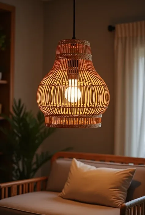 hanging rattan lamp 