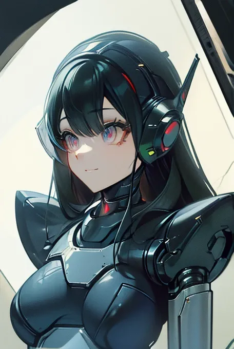 (masterpiece),(Highest quality),(Super detailed),(Best illustrations),(Best Shadow),(Absurd),(Detailed Background),(so beautiful), 16K, 8K, 4K,(Best Shadow),robotization,woman ,big bust,Robot Joint ,Metal skin,Black robot Suit,long hair,a black robot suit ...