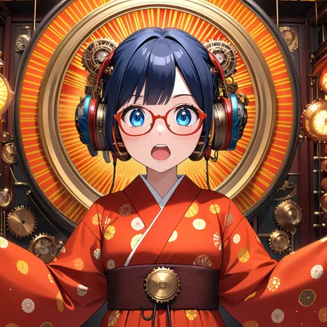 (Best masterpiece, High resolution: 1.5), (8K, RAW photo, Perfect anatomy, Golden ratio, Zoom up: 1.4), Pointillism, Professional photo, Solitary Japanese idol, (Real: 0.5), ( Surprised expression, open mouth: 1.5), (summer orange pattern, red yukata, red ...