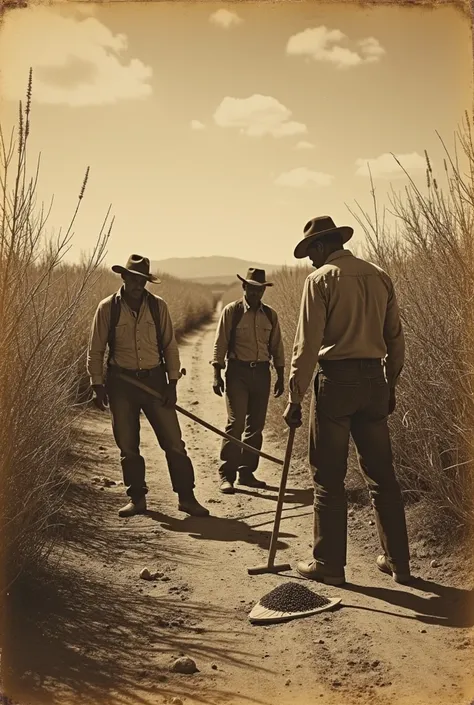 Old photographs of mesquite crops